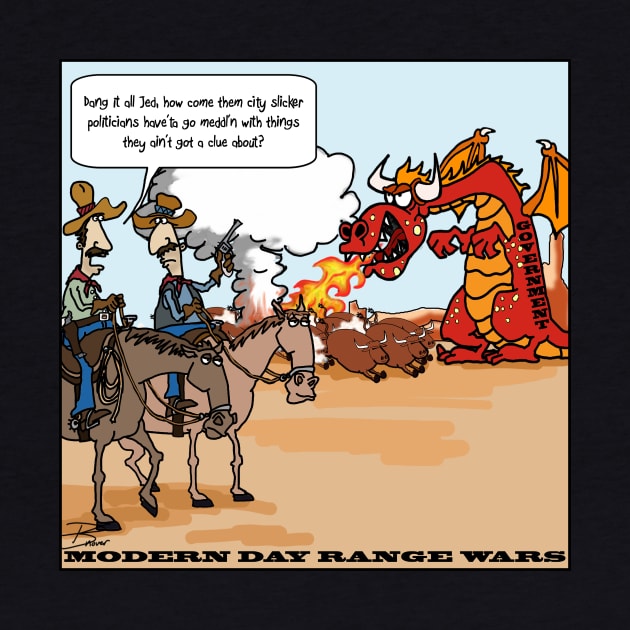 MODERN DAY RANGE WARS by Paul Snover (The MAD Cartoonist)